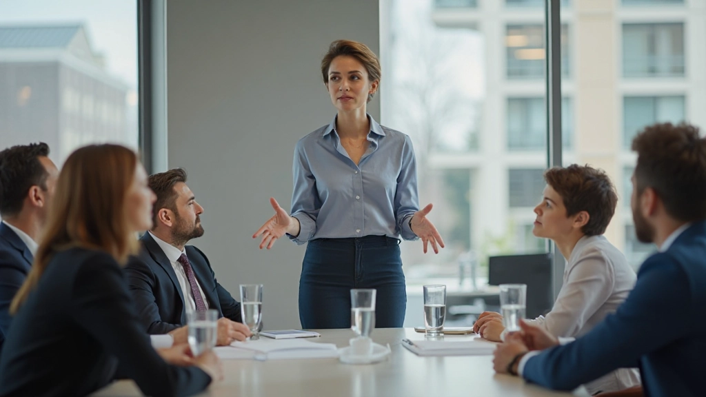 Professionelle Präsentation vor Publikum mit Redner am Rednerpult