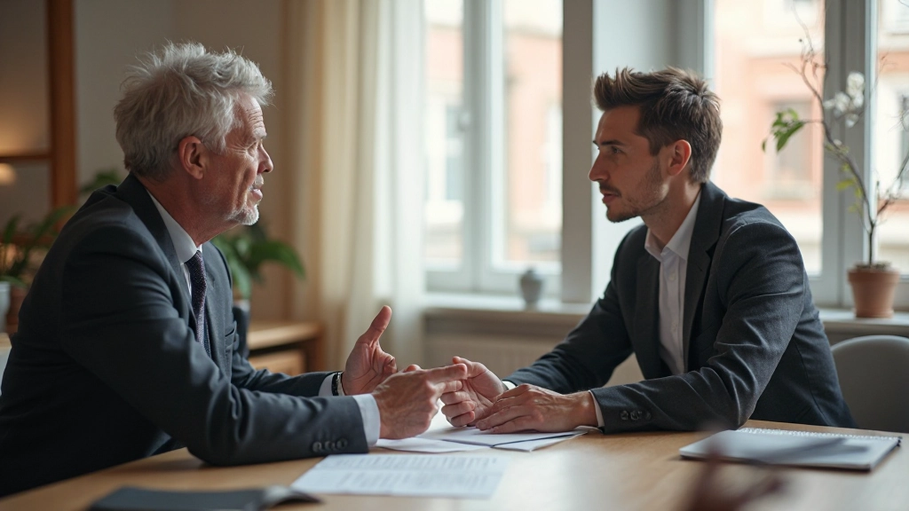 Mentor und Mentee in professioneller Beratungssituation